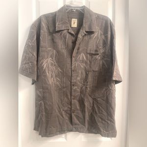 Jamaica Jaxx grey 100% silk shirt size M